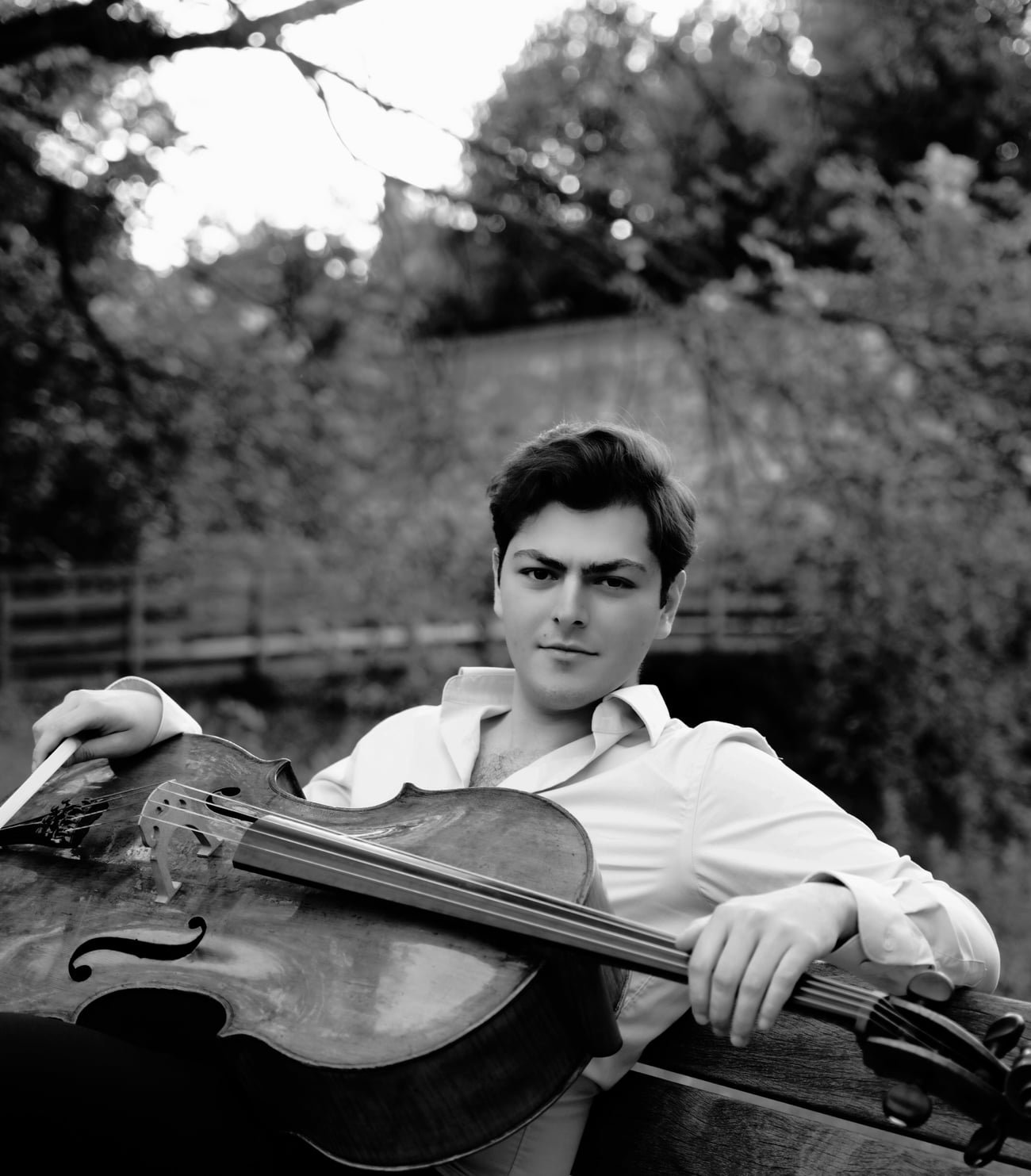 Mikayel Voskanyan with his cello